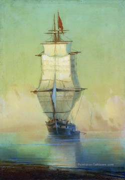 navire sur la paix Romantique Ivan Aivazovsky russe Peinture à l'huile